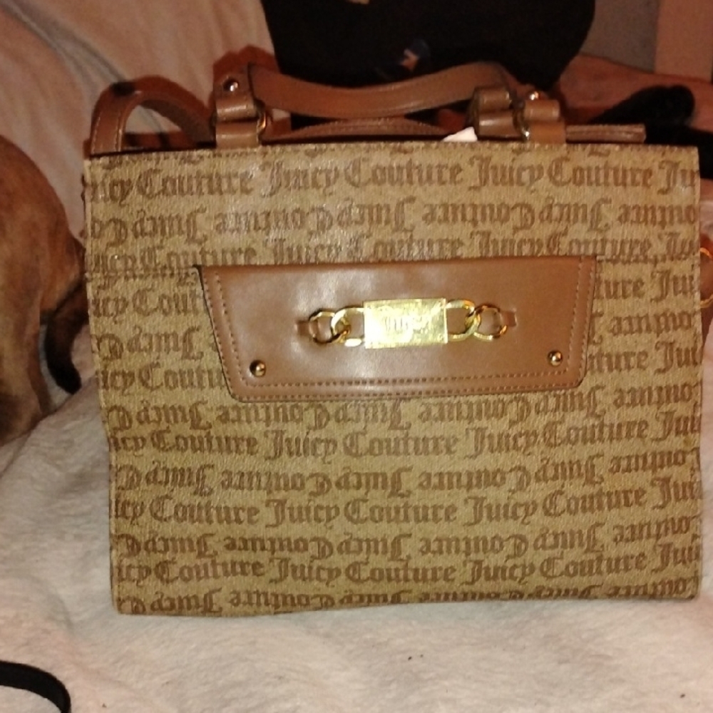 Juicy Couture Tan Logo Tote Bag